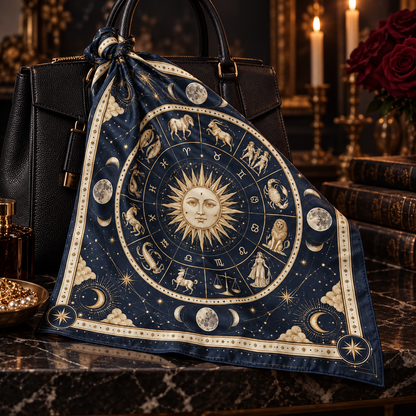 Celestial Zodiac Square Scarf
